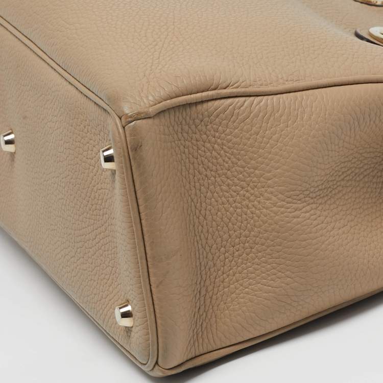 مملوكة مسبقًا Dior Diorissimo Large Beige Leather Shopper Tote