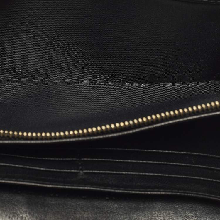 Pre Owned Dior Miss Dior Rendezvous Black Cannage Leather Wallet on Chain