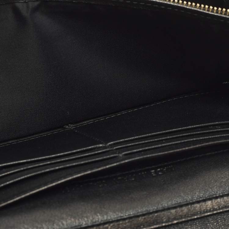 Pre Owned Dior Miss Dior Rendezvous Black Cannage Leather Wallet on Chain