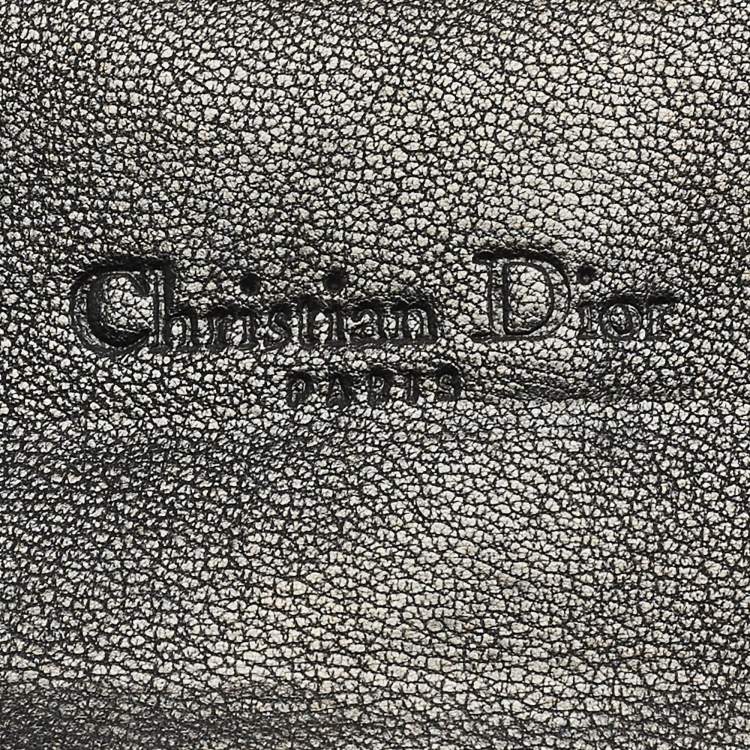 Pre Owned Dior Miss Dior Rendezvous Black Cannage Leather Wallet on Chain