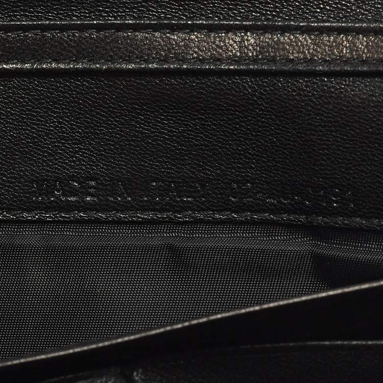 Pre Owned Dior Miss Dior Rendezvous Black Cannage Leather Wallet on Chain