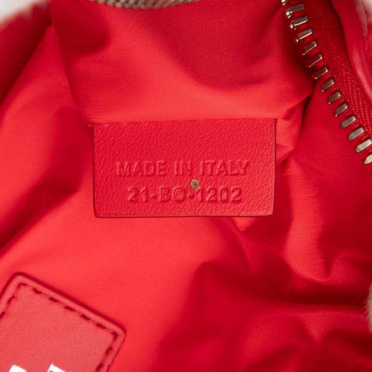 Pre Owned Dior Red ERL Oblique Mirage Technical Fabric Lingot Crossbody