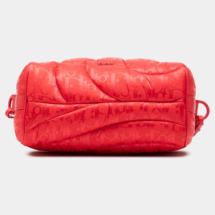 Pre Owned Dior Red ERL Oblique Mirage Technical Fabric Lingot Crossbody