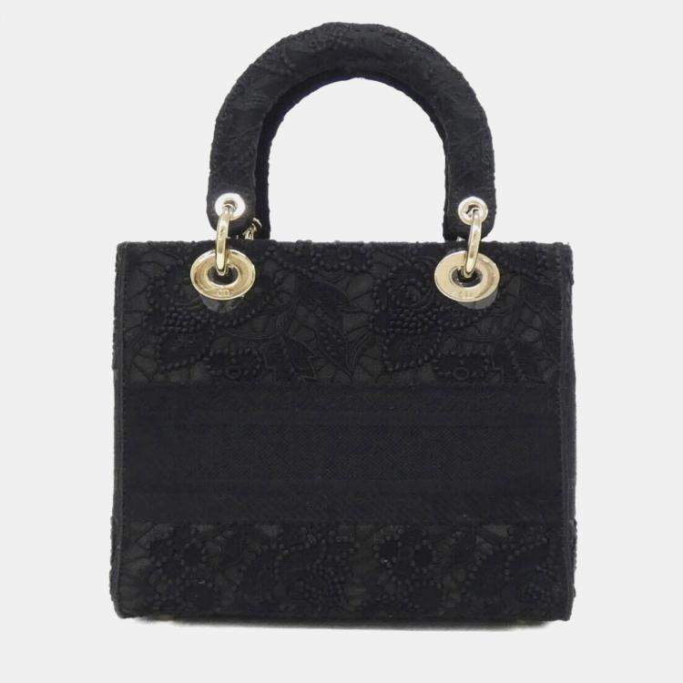Pre Owned Christian Dior D-Lace Lady D-Light Medium Handbag