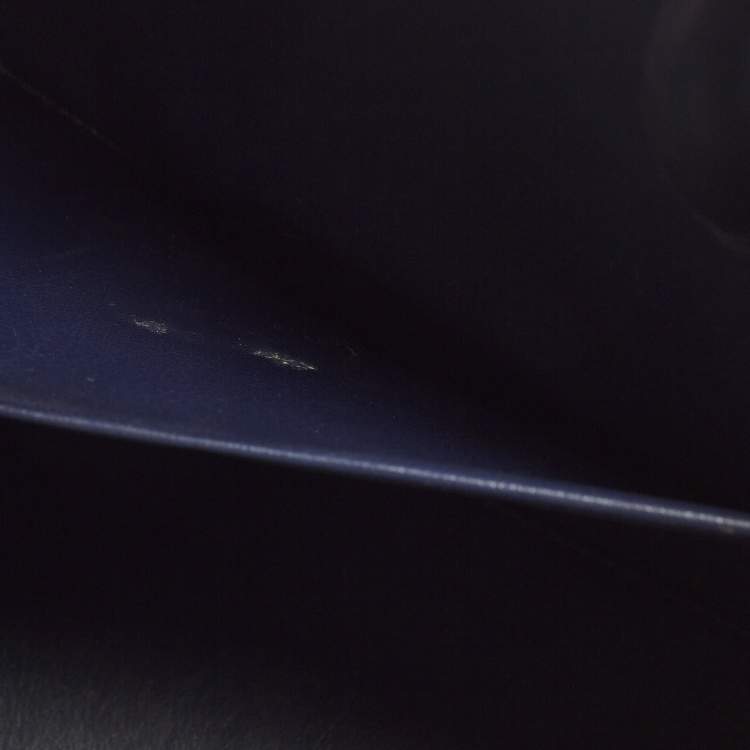 Pre Owned Dior Diorever Medium Blue Leather Top Handle Bag