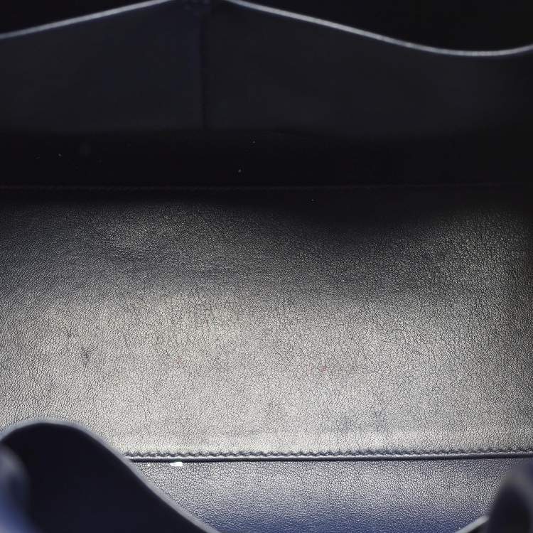 Pre Owned Dior Diorever Medium Blue Leather Top Handle Bag