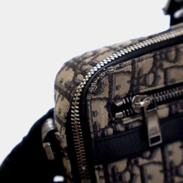Pre Owned Christian Dior Oblique Safari Bag With Strap