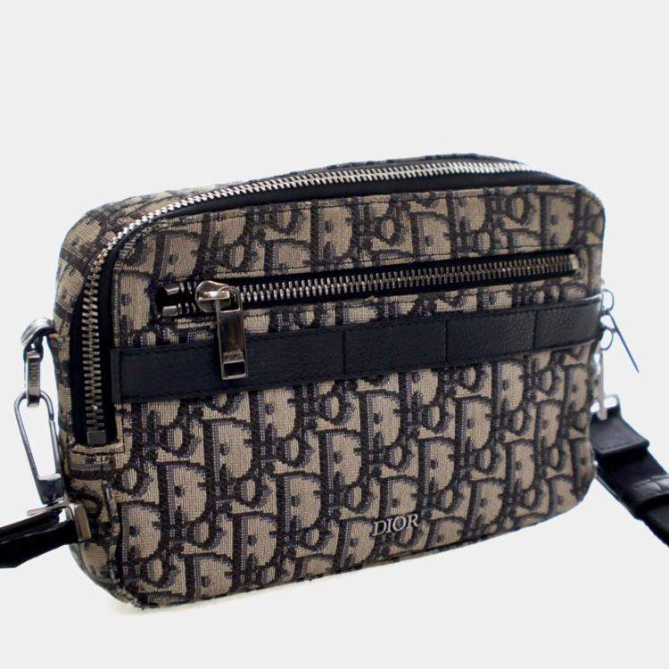 Pre Owned Christian Dior Oblique Safari Bag With Strap