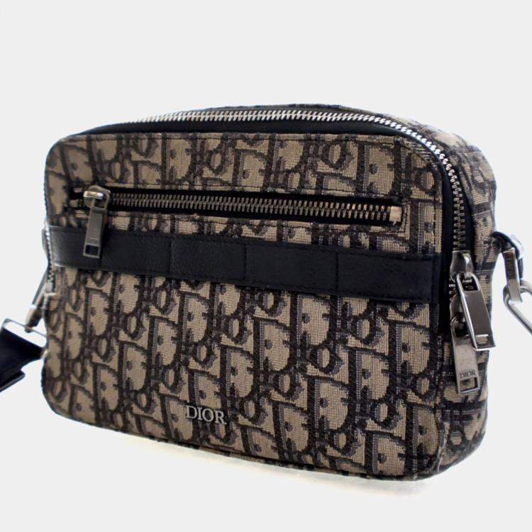 Pre Owned Christian Dior Oblique Safari Bag With Strap
