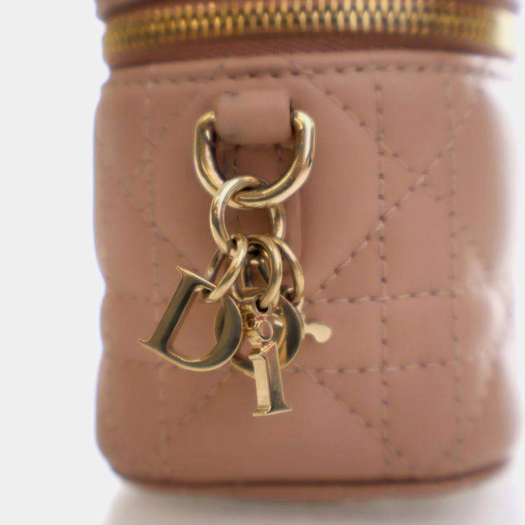 Pre Owned Christian Dior Micro Lambskin Lady Dior Vanity Case