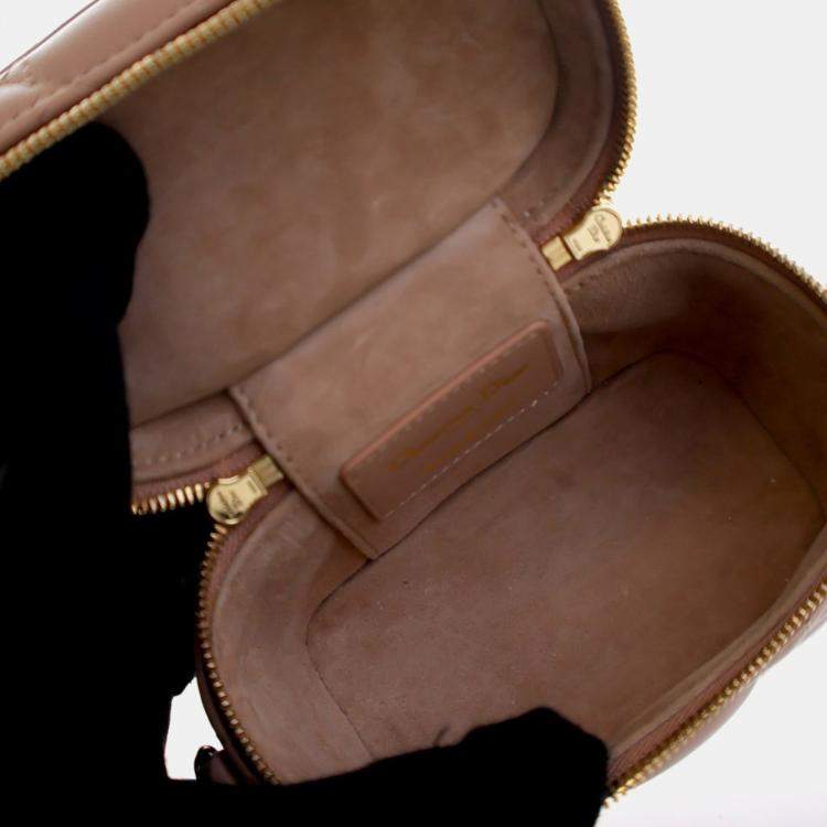 Pre Owned Christian Dior Micro Lambskin Lady Dior Vanity Case