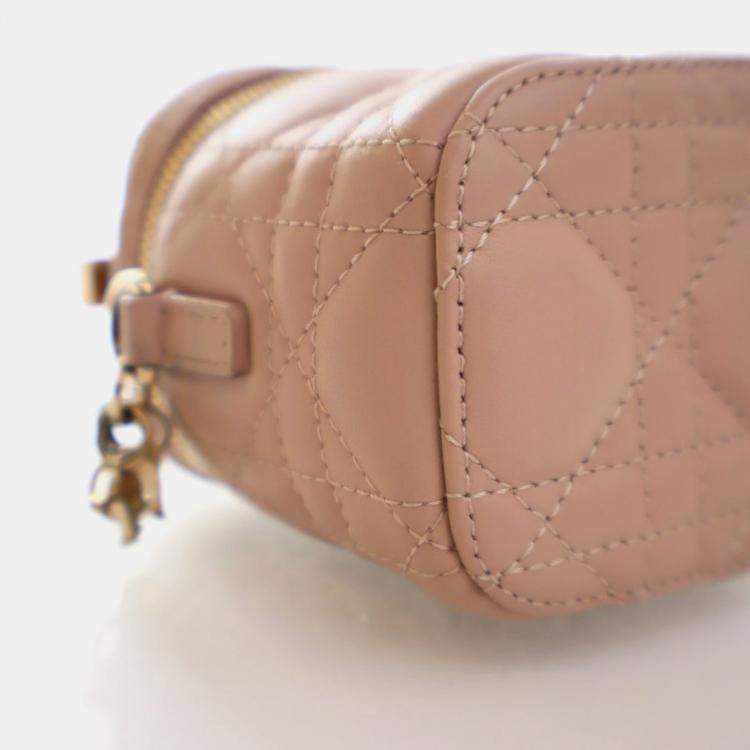 Pre Owned Christian Dior Micro Lambskin Lady Dior Vanity Case