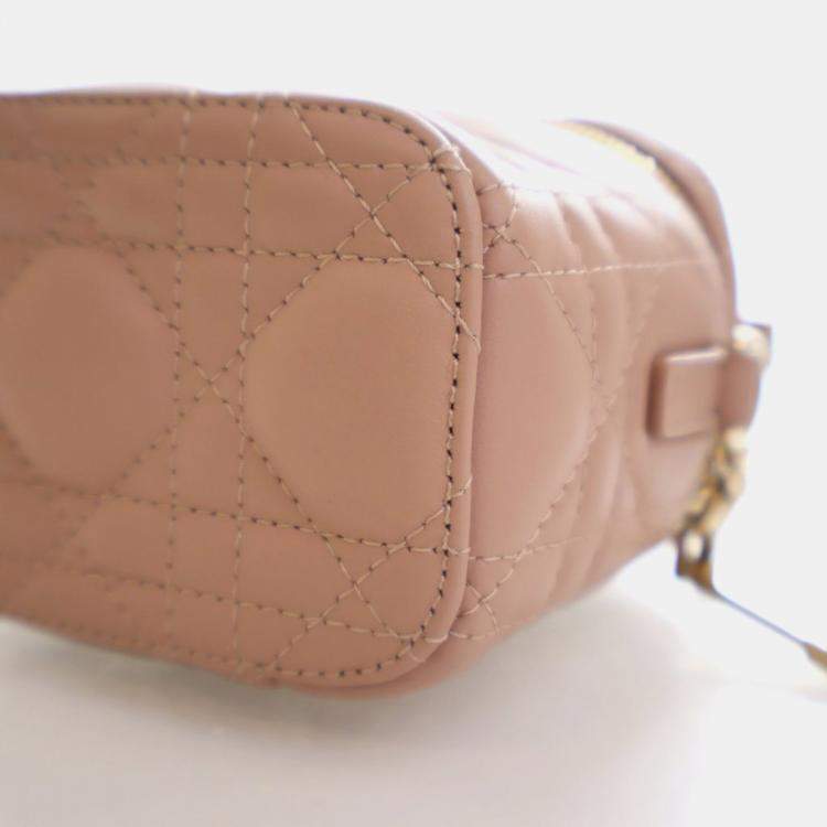 Pre Owned Christian Dior Micro Lambskin Lady Dior Vanity Case