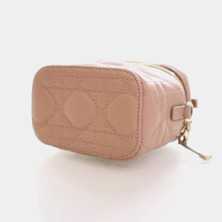 Pre Owned Christian Dior Micro Lambskin Lady Dior Vanity Case