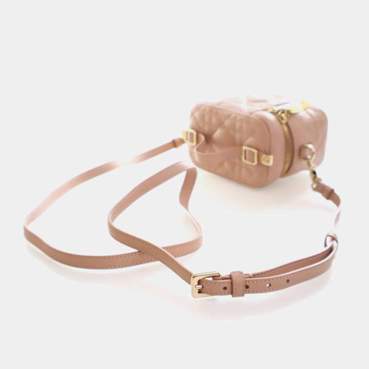 Pre Owned Christian Dior Micro Lambskin Lady Dior Vanity Case