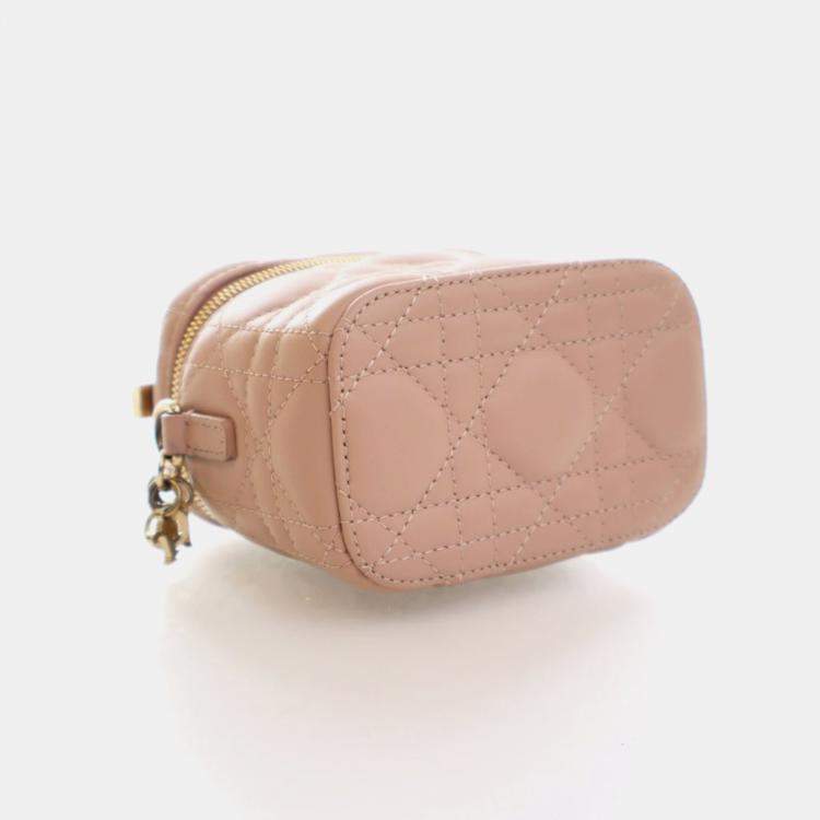Pre Owned Christian Dior Micro Lambskin Lady Dior Vanity Case