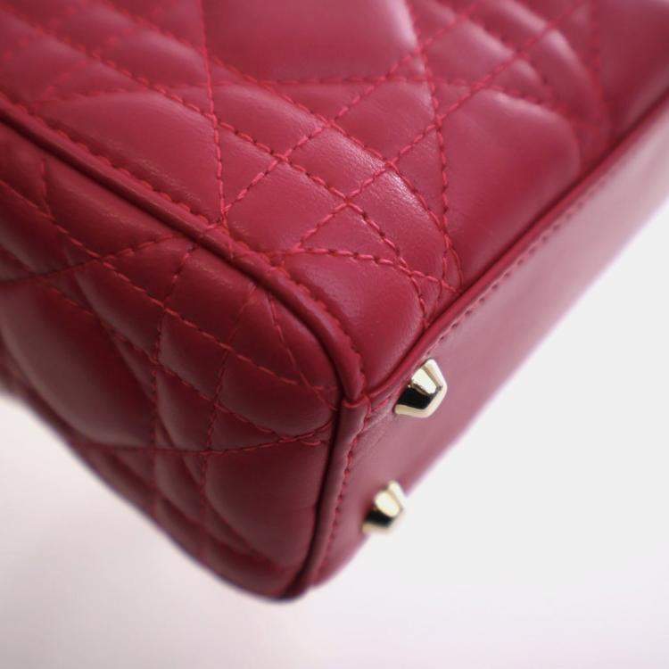 Pre Owned Christian Dior Mini Lambskin Lady Dior