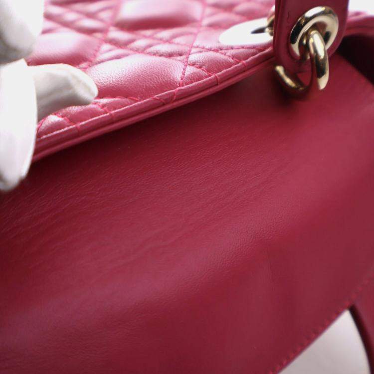 Pre Owned Christian Dior Mini Lambskin Lady Dior