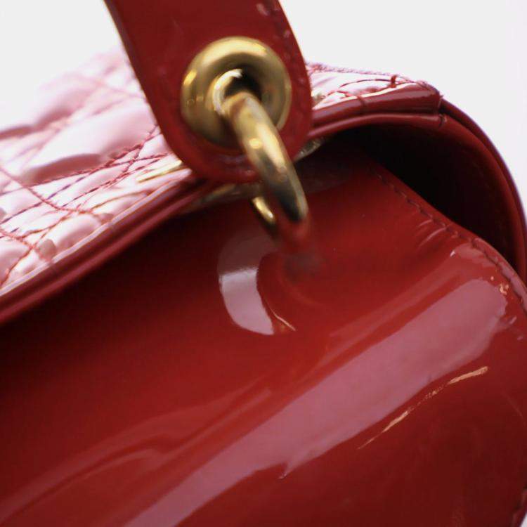 Pre Owned Christian Dior Mini Patent Lady Dior