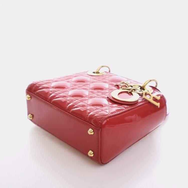 Pre Owned Christian Dior Mini Patent Lady Dior