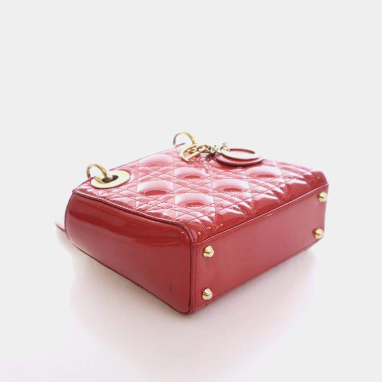 Pre Owned Christian Dior Mini Patent Lady Dior