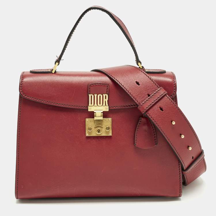 Pre Owned Dior Dioraddict Red Leather Top Handle Bag