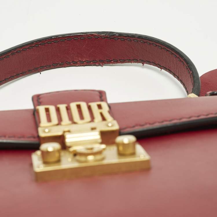 Pre Owned Dior Dioraddict Red Leather Top Handle Bag
