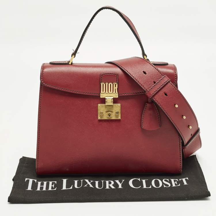 Pre Owned Dior Dioraddict Red Leather Top Handle Bag