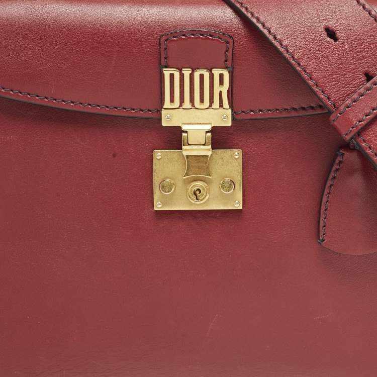 Pre Owned Dior Dioraddict Red Leather Top Handle Bag