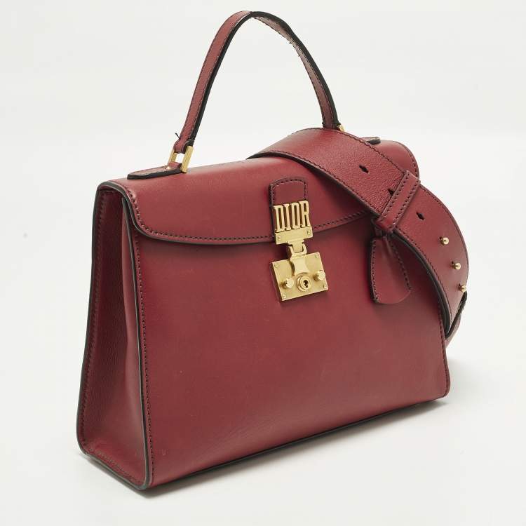 Pre Owned Dior Dioraddict Red Leather Top Handle Bag
