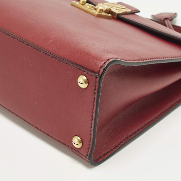 Pre Owned Dior Dioraddict Red Leather Top Handle Bag