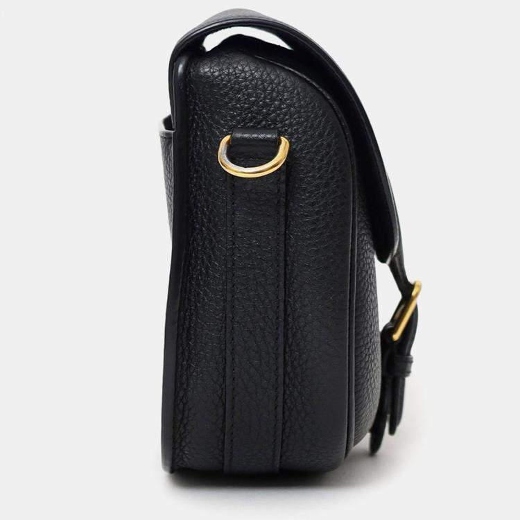 Pre Owned Christian Dior Black Leather Medium Bobby Bag