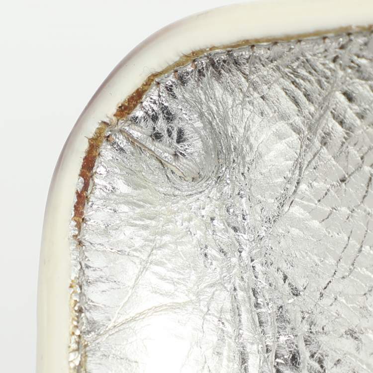 Pre Owned Dior Diorever Medium Silver Crinkled Leather Tote