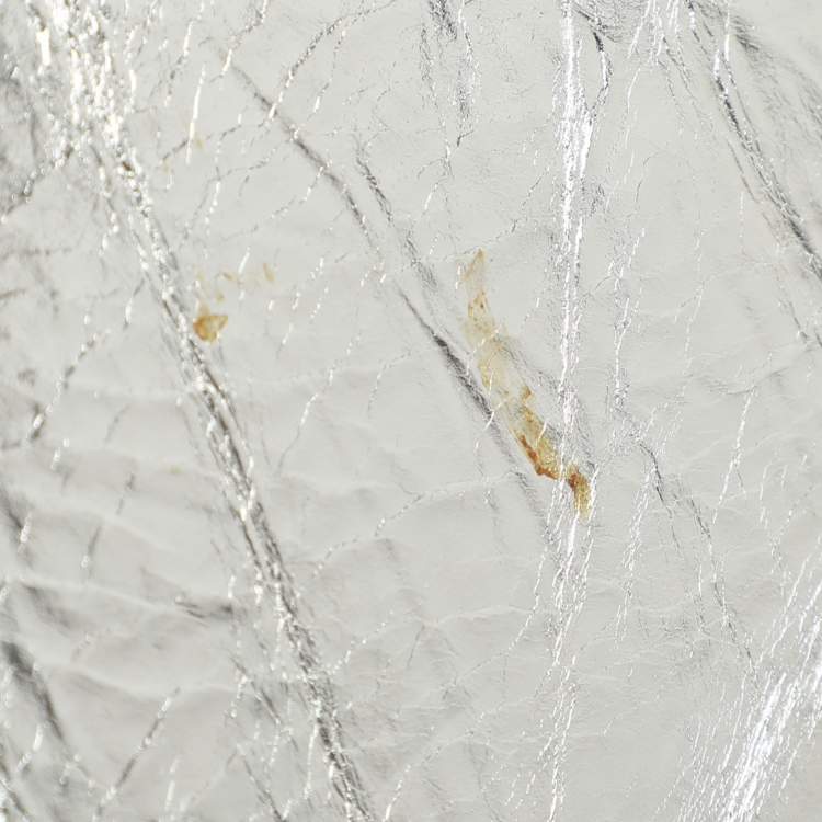 Pre Owned Dior Diorever Medium Silver Crinkled Leather Tote