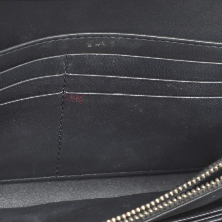 Pre Owned Dior Diorama Metallic Pink Cannage Leather Continental Wallet