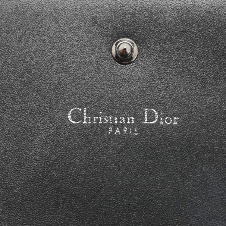 Pre Owned Dior Diorama Metallic Pink Cannage Leather Continental Wallet