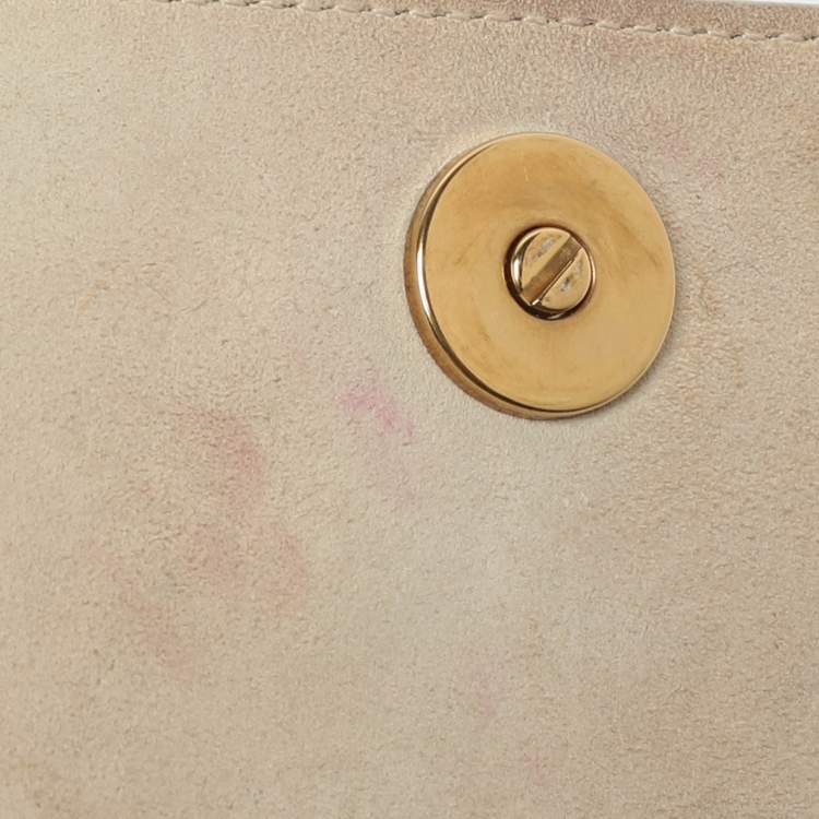 Pre Owned Dior Diorama Silver Studded Leather Vertical Chain Clutch