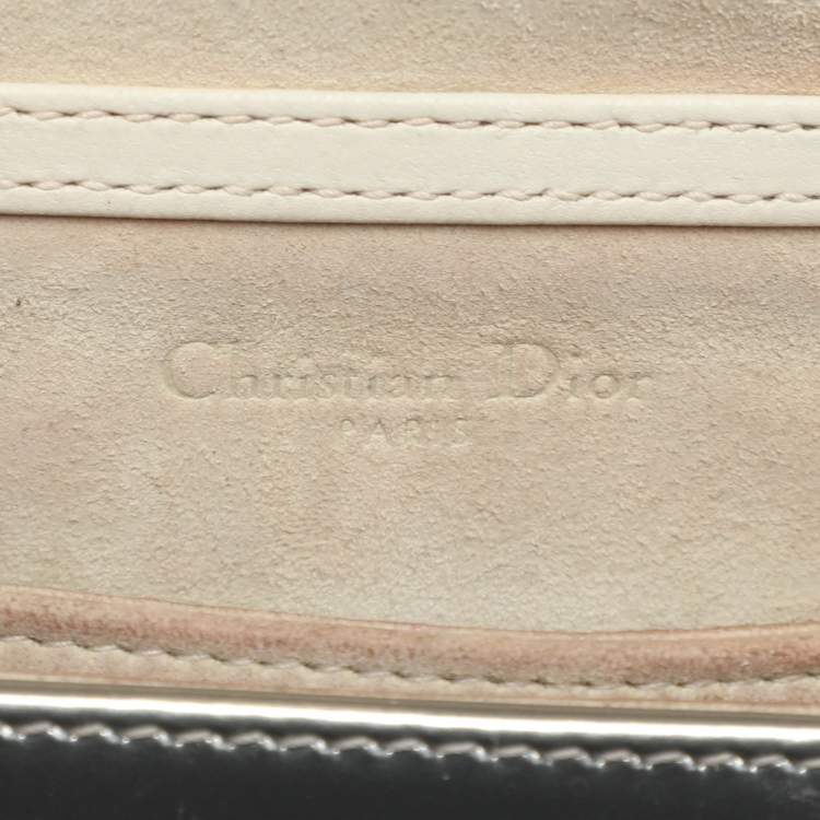 Pre Owned Dior Diorama Silver Studded Leather Vertical Chain Clutch