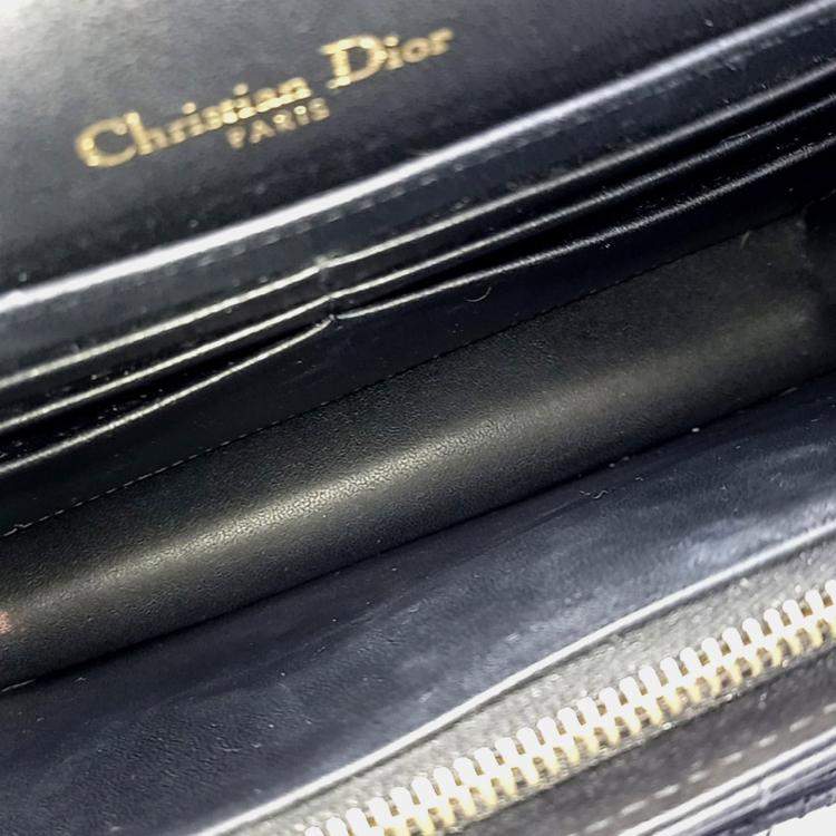 Pre Owned Dior Black Leather Miss Dior Chain Pouch S0937ONMJ