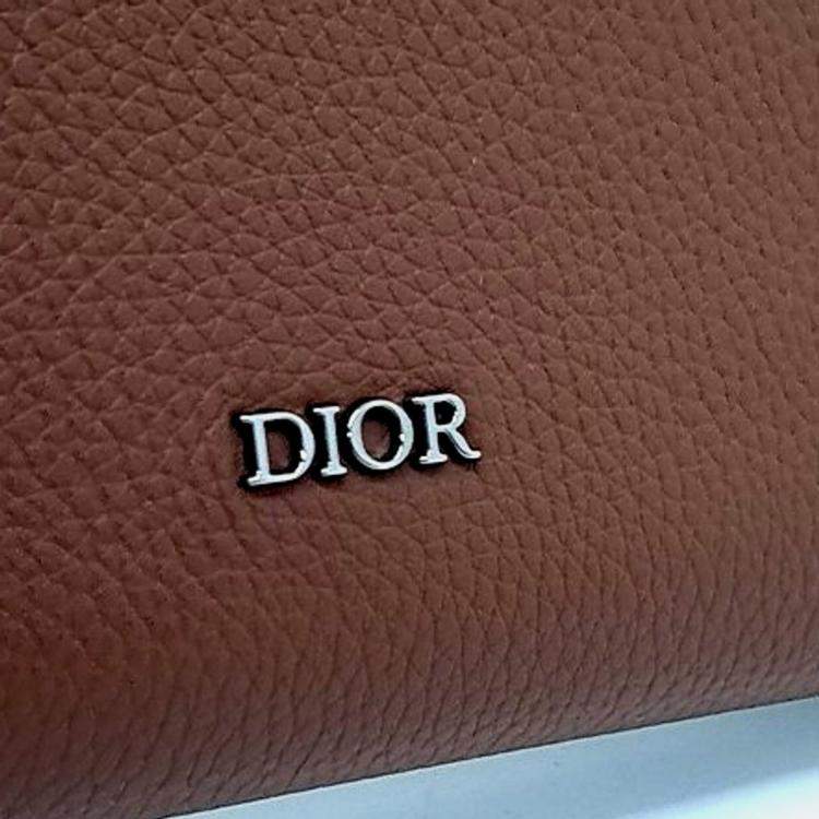 Pre Owned Dior Brown Leather iPad Pouch