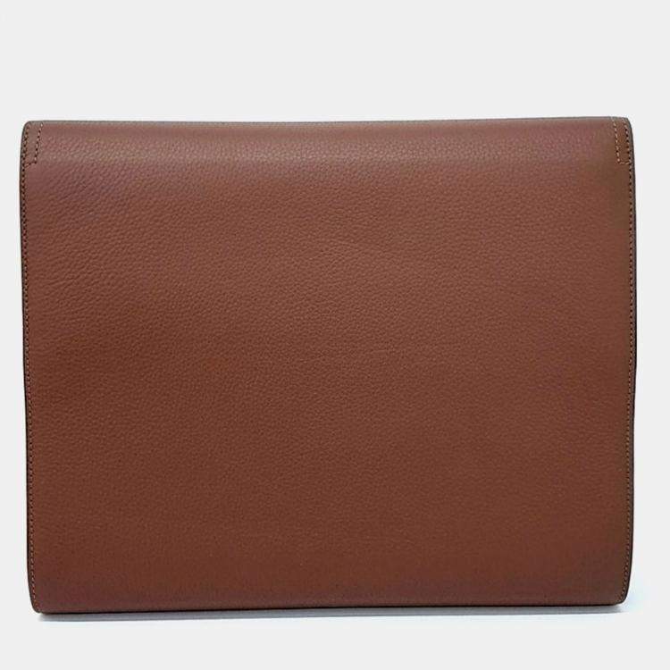Pre Owned Dior Brown Leather iPad Pouch