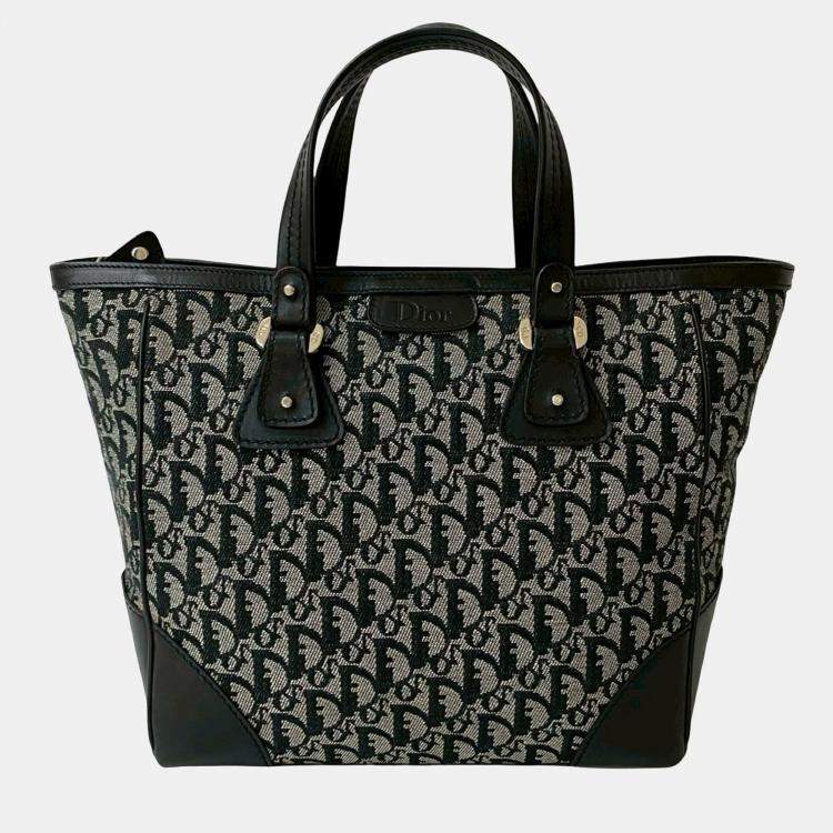 مملوكة مسبقًا Dior Black Diorissimo Trotter Canvas Zip Tote