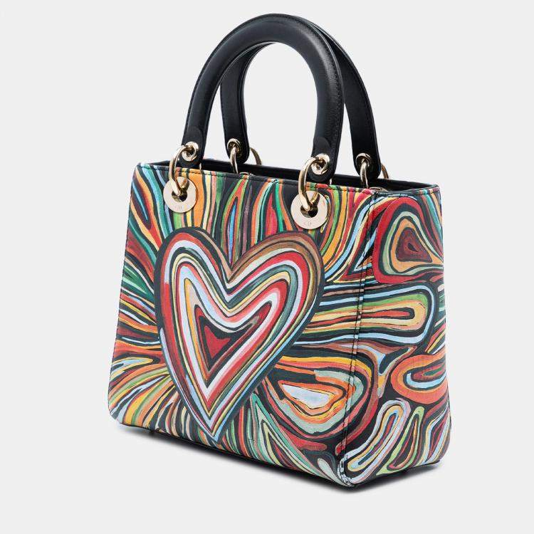 Pre Owned Dior Black Limited Edition DiorAmour Medium Calfskin Lady Dior