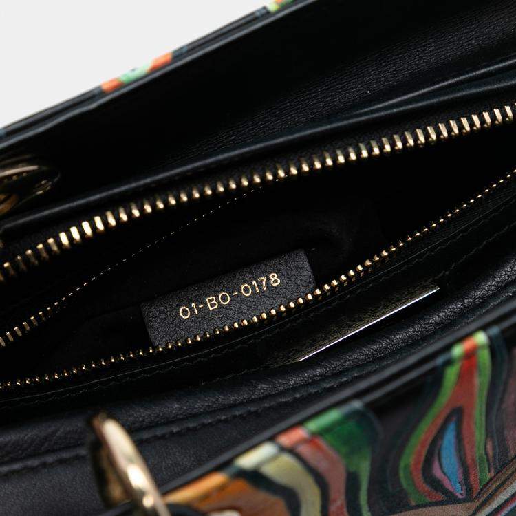 Pre Owned Dior Black Limited Edition DiorAmour Medium Calfskin Lady Dior