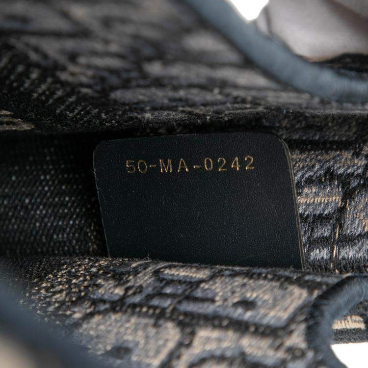 Pre Owned Dior Blue Mini Oblique Canvas Book Tote