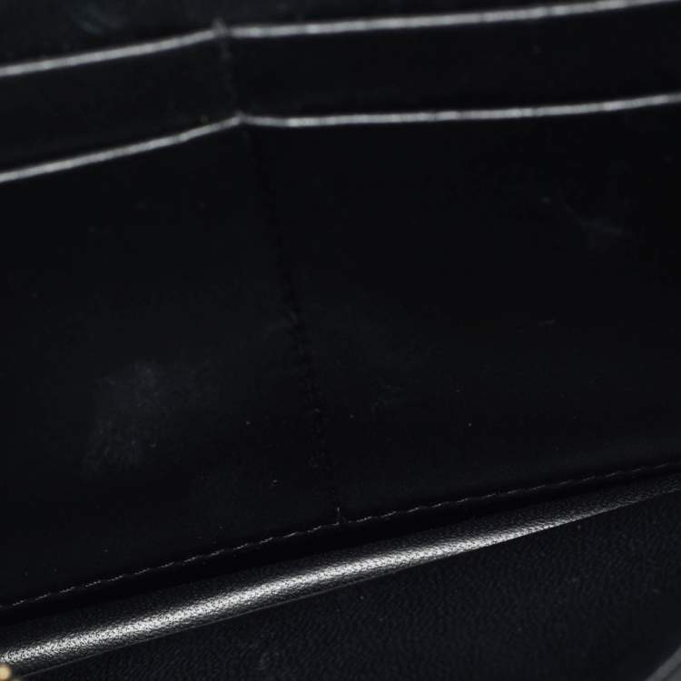 Pre Owned Dior Diorama Black Cannage Leather Wallet on Chain