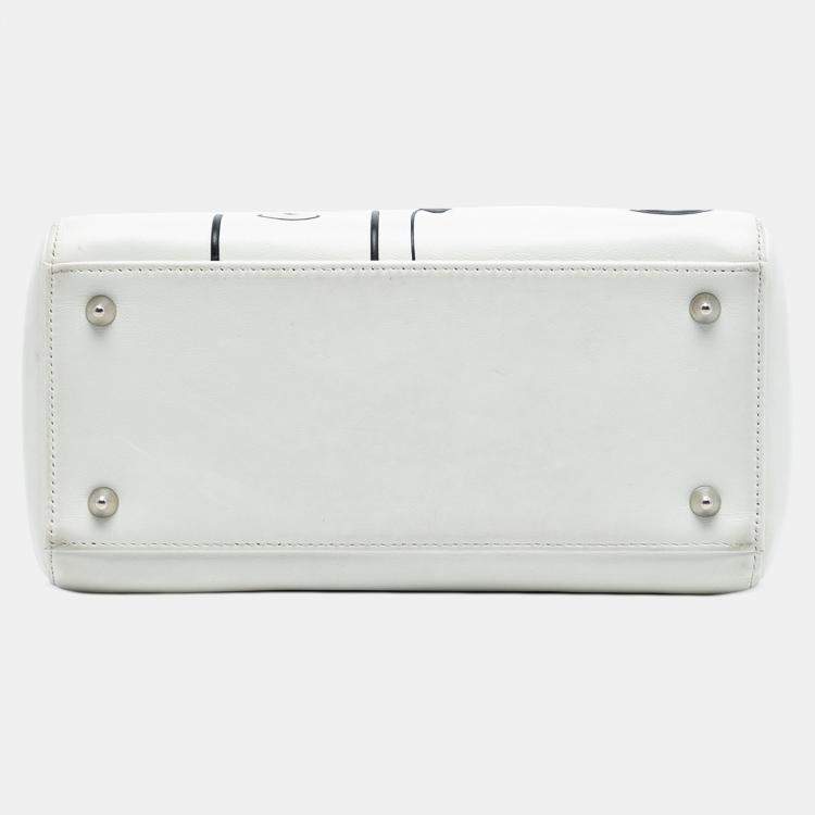 Pre Owned Dior White Medium Lambskin Paradise Lady Dior