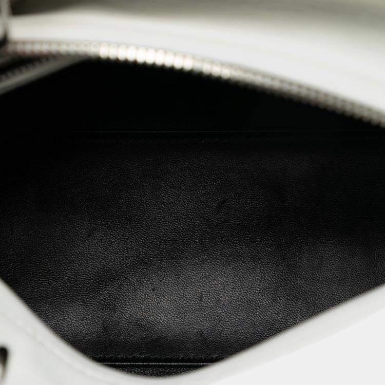 Pre Owned Dior White Medium Lambskin Paradise Lady Dior