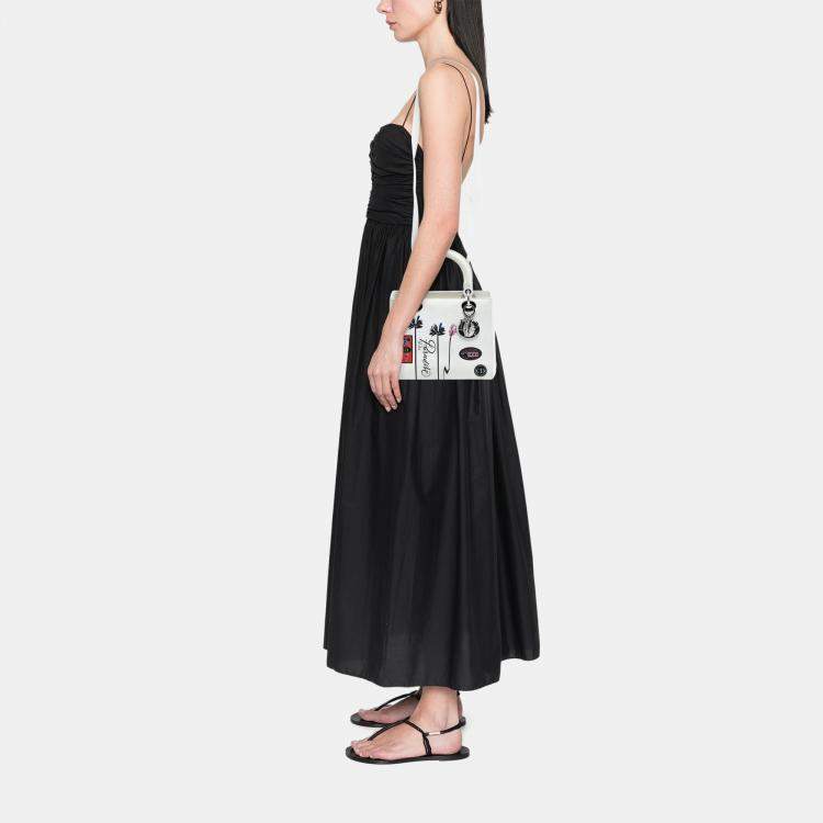 Pre Owned Dior White Medium Lambskin Paradise Lady Dior