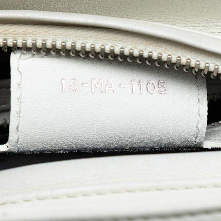 Pre Owned Dior White Medium Lambskin Paradise Lady Dior